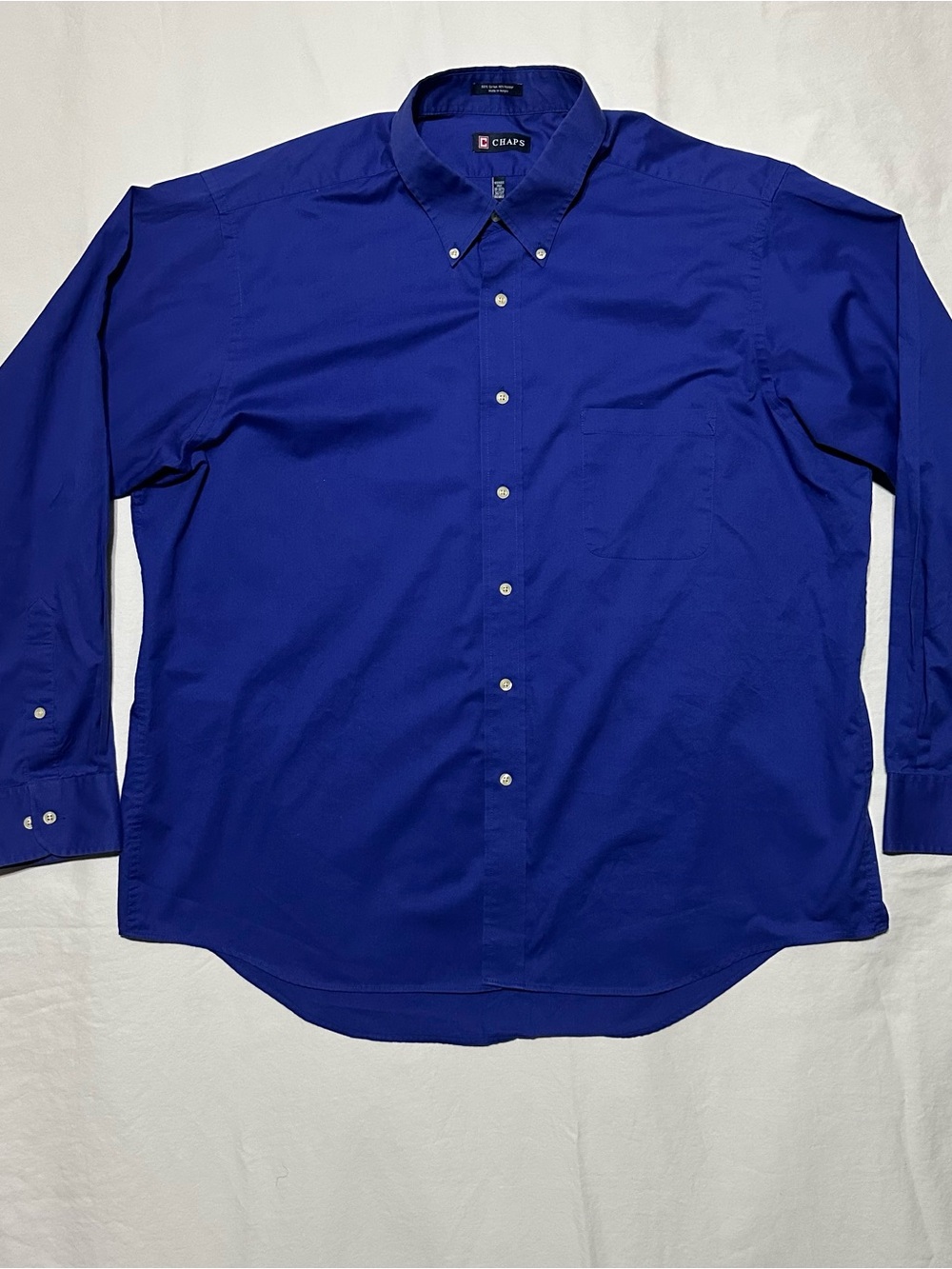 Chaps Men's Bold Blue Button-Down Shirt
